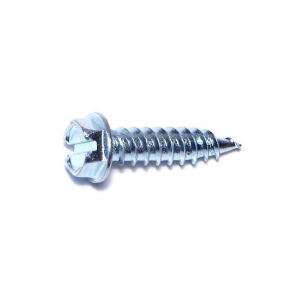 Buildright Sheet Metal Screw, #10 x 3/4 in, Zinc Plated Steel Flange Hex Head 202 PK 51743 - main